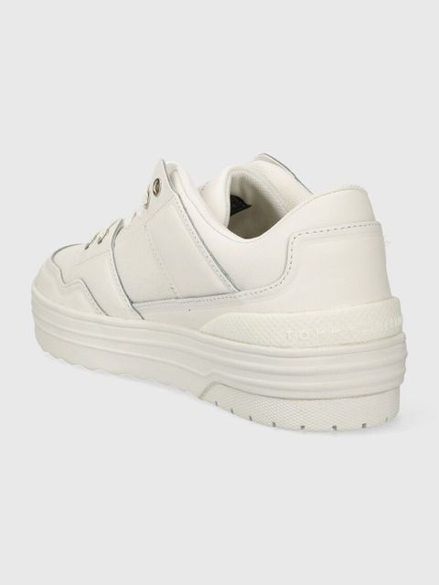 Tommy Hilfiger sneakersy skórzane TH BASKET SNEAKER LO kolor biały FW0FW07756