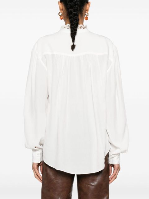 MARANT ÉTOILE Estela broderie anglaise-trim shirt - White