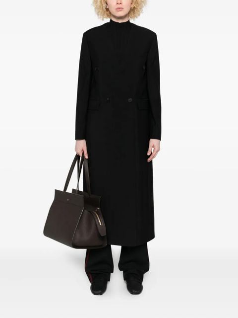 The Row double-breasted coat - Black