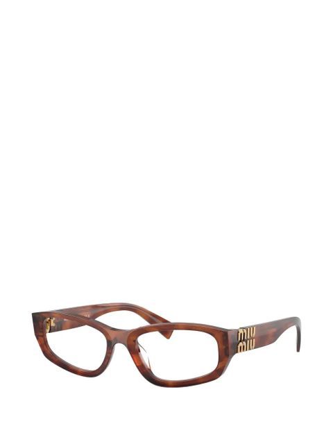 Miu Miu Eyewear logo-detail glasses - Brown - zdjęcie produktu nr 2