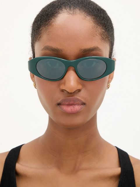 Chloé okulary przeciwsłoneczne damskie kolor turkusowy CH0279S