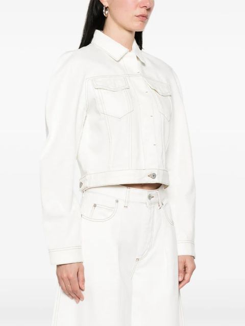 Jacquemus The Ovalo de-Nîmes denim jacket - Neutrals