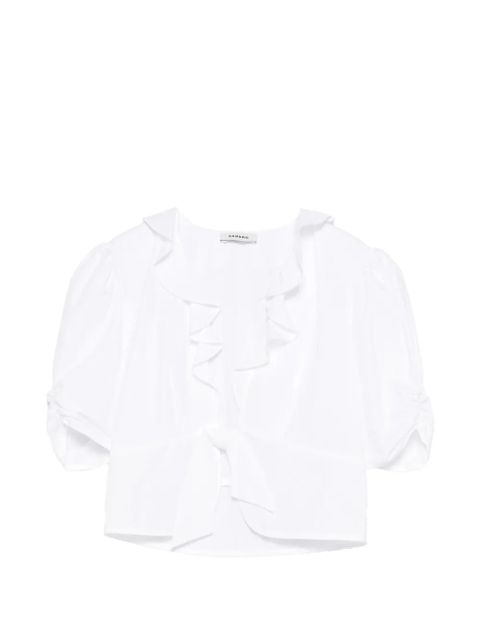 SANDRO ruffled-collar blouse - White - zdjęcie produktu nr 1