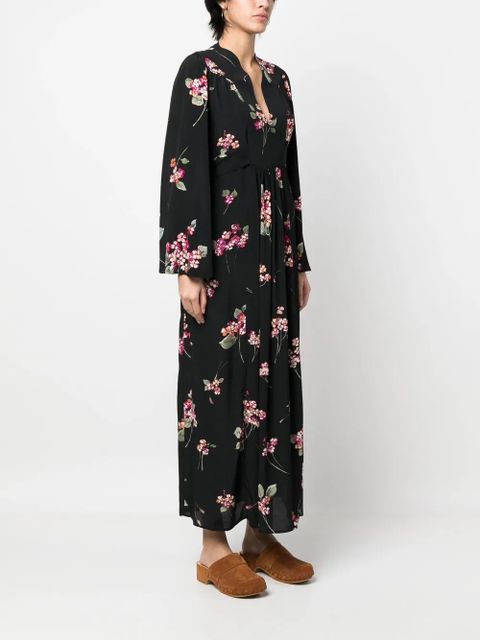 TWINSET floral-print V-neck dress - Black