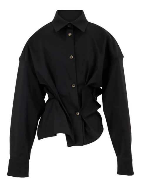 A.W.A.K.E. Mode twisted-detail shirt - Black - zdjęcie produktu nr 1
