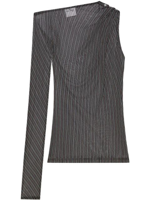 Courrèges striped mesh top - Black - zdjęcie produktu nr 1