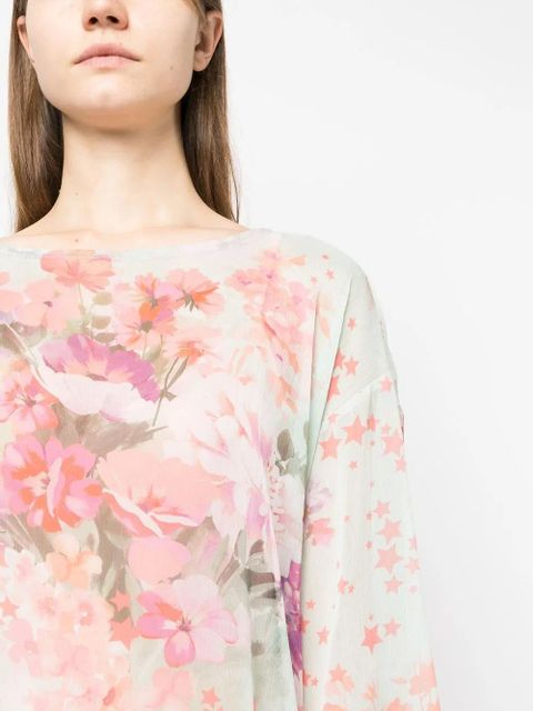 TWINSET floral-print belted dress - Green