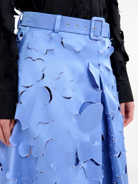 Marni belted midi skirt - Blue