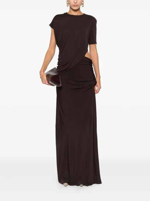 Christopher Esber twisted cut-out maxi dress - Brown