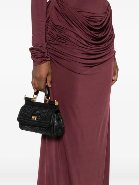 Dolce & Gabbana small Sicily floral-embroidered tote bag - Black - zdjęcie produktu nr 2