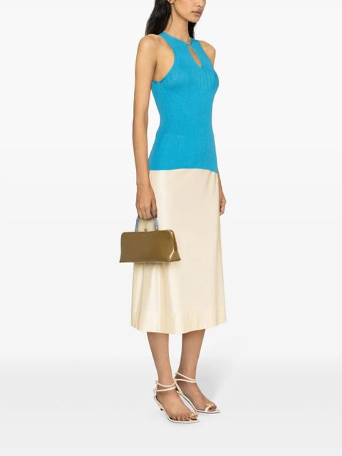Lanvin keyhole-neck ribbed tank top - Blue