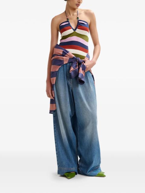 Essentiel Antwerp striped halterneck top - Blue - zdjęcie produktu nr 2