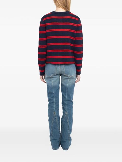 Zadig&Voltaire striped pocket cardigan - Blue