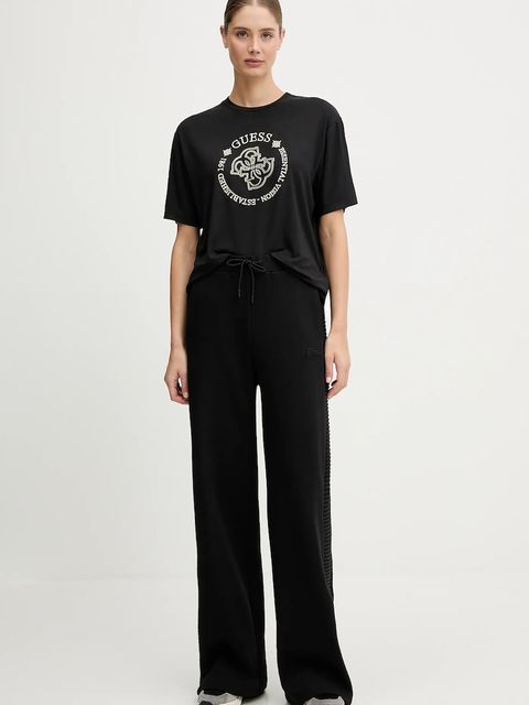 Guess t-shirt CARLA damski kolor czarny V5YI05 KCOA2 - zdjęcie produktu nr 2