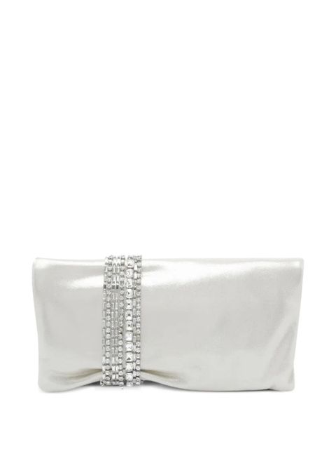 Jimmy Choo medium Zandra crystal-embellished clutch bag - Neutrals