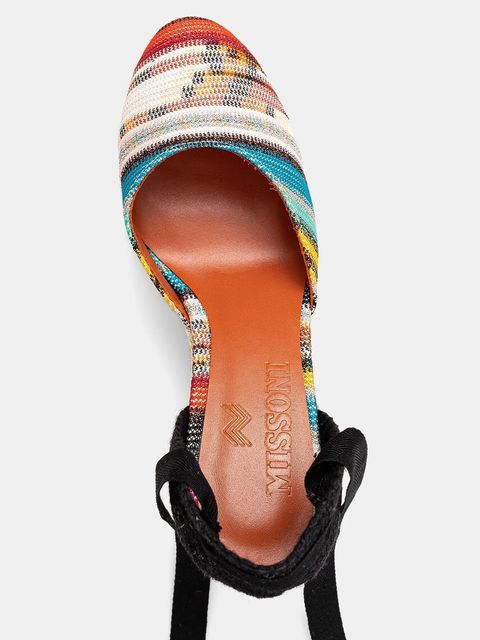 Missoni espadryle Eva 80 kolor multicolor na koturnie MWB008_083