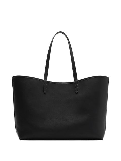Burberry Highlands logo-debossed leather tote bag - Black