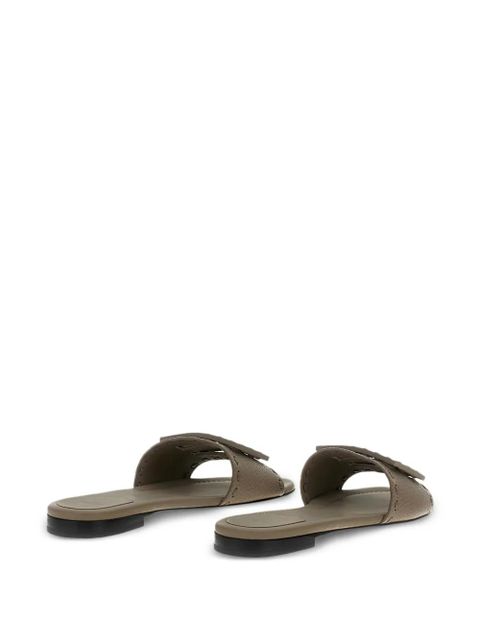 FENDI leather slides - Grey