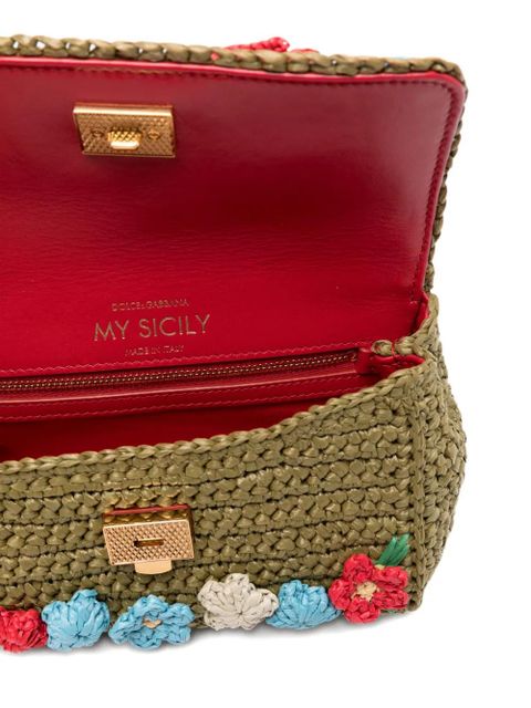 Dolce & Gabbana My Sicily floral-appliqué tote bag - Green