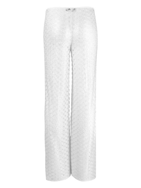 Missoni zigzag-woven flared trousers - Silver - zdjęcie produktu nr 2