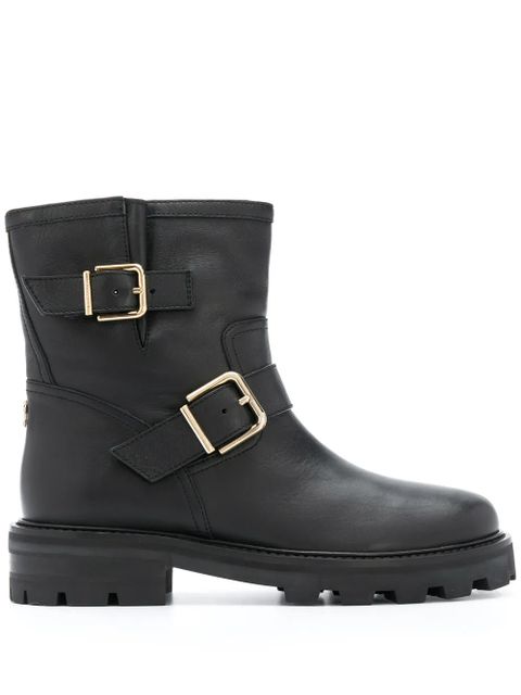 Jimmy Choo Youth buckle biker boots - Black - zdjęcie produktu nr 1