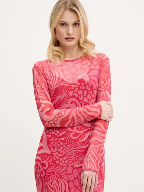 Never Fully Dressed sukienka kolor różowy maxi dopasowana NFDDR1912