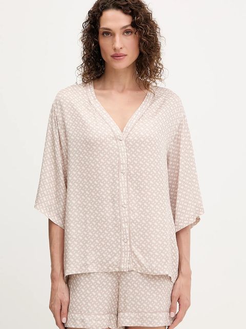 BOSS szorty piżamowe damska kolor beżowy 50545612