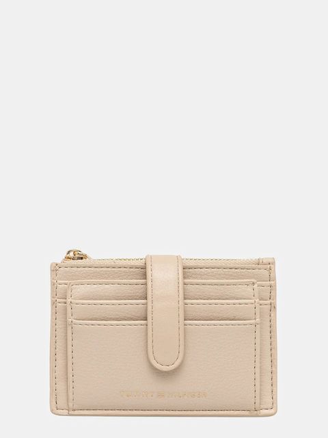Tommy Hilfiger portfel damski kolor beżowy AW0AW18027 - zdjęcie produktu nr 1