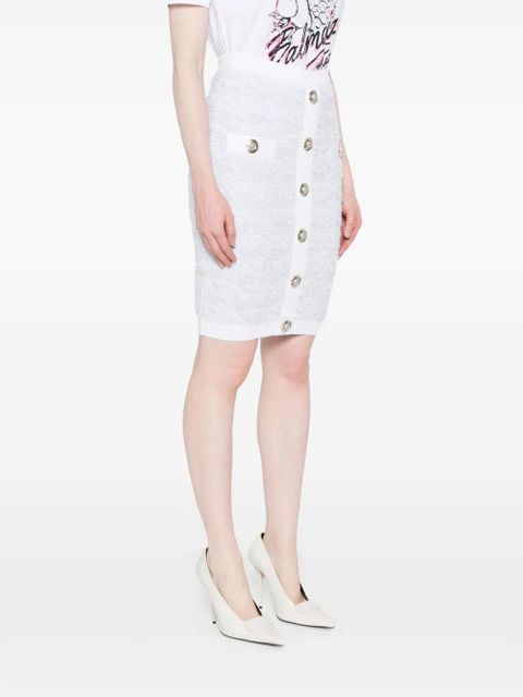 Balmain buttoned midi skirt - Blue