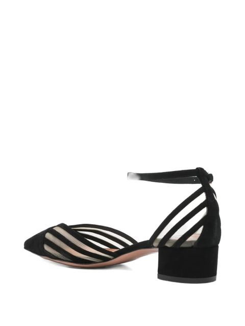 Aquazzura Alana striped pumps - Black