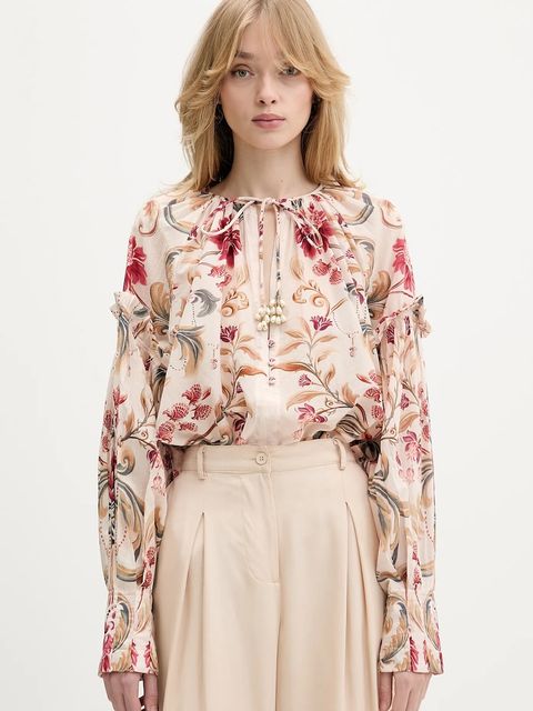 Farm Rio bluzka bawełniana damska kolor różowy wzorzysta 345086 - zdjęcie produktu nr 1