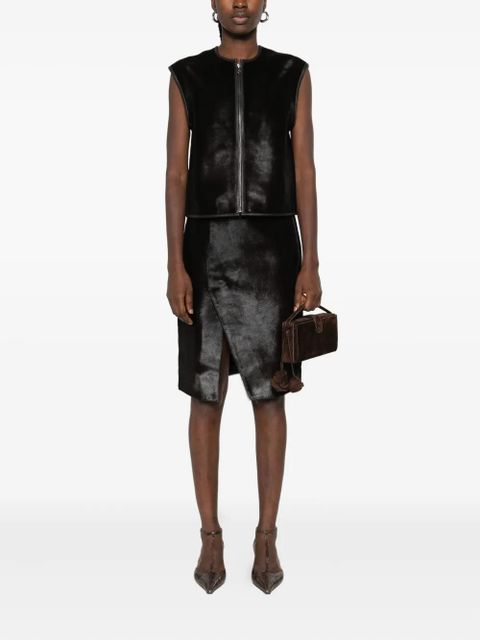 LouLou de Saison side-split midi skirt - Brown - zdjęcie produktu nr 2