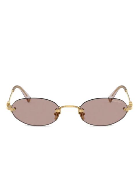 Miu Miu Eyewear oval-frame sunglasses - Gold