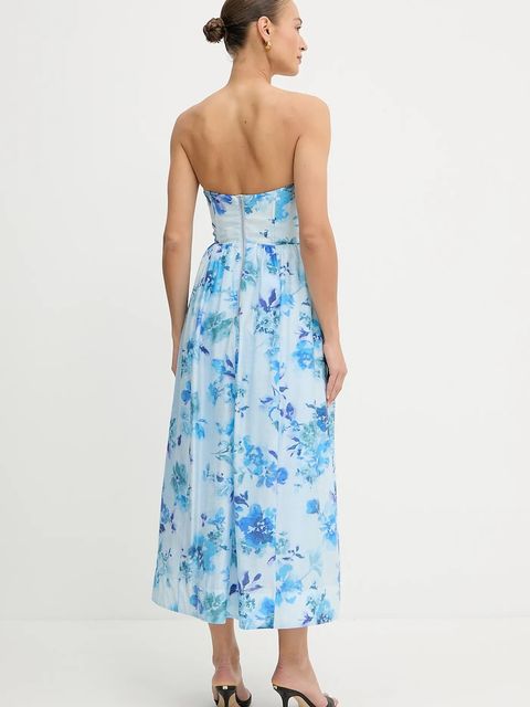 Bardot sukienka kolor niebieski midi rozkloszowana 58164DB4 - zdjęcie produktu nr 2