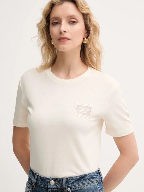 Twinset t-shirt bawełniany damski kolor beżowy 252TP2051 - zdjęcie produktu nr 2