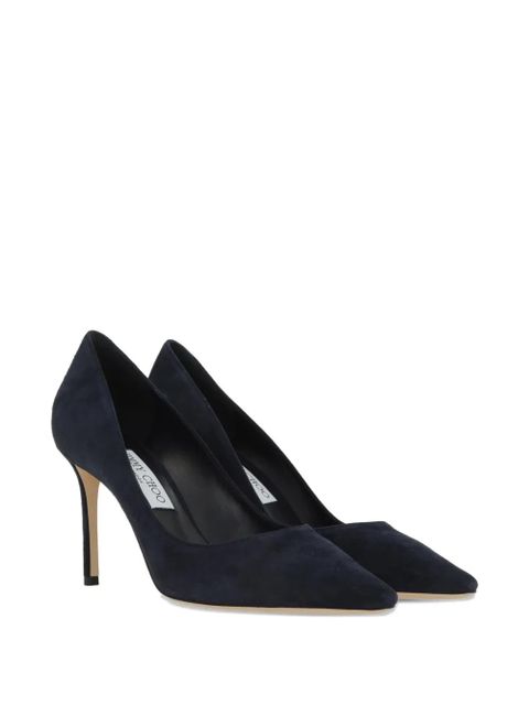 Jimmy Choo Romy 85 pointed-toe suede pumps - Blue - zdjęcie produktu nr 2