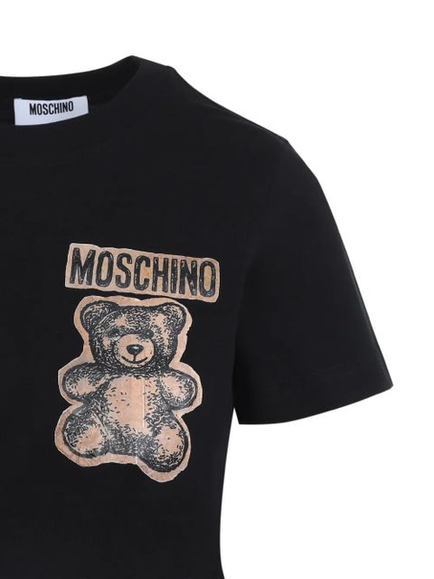 Moschino teddy-appliqued T-shirt - Black