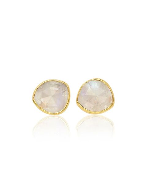 Monica Vinader Siren Stud Moonstone earrings - Gold - zdjęcie produktu nr 1
