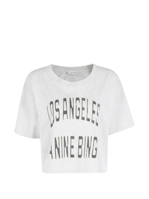 ANINE BING Johnny cropped T-shirt - Grey - zdjęcie produktu nr 1