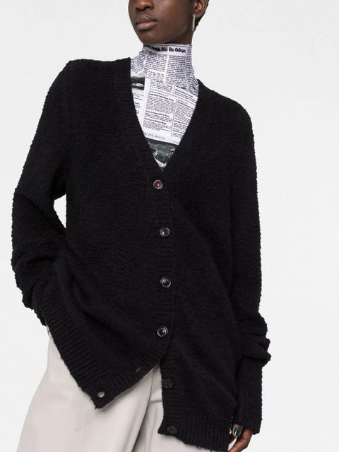 Maison Margiela Piled V-neck cardigan - Black