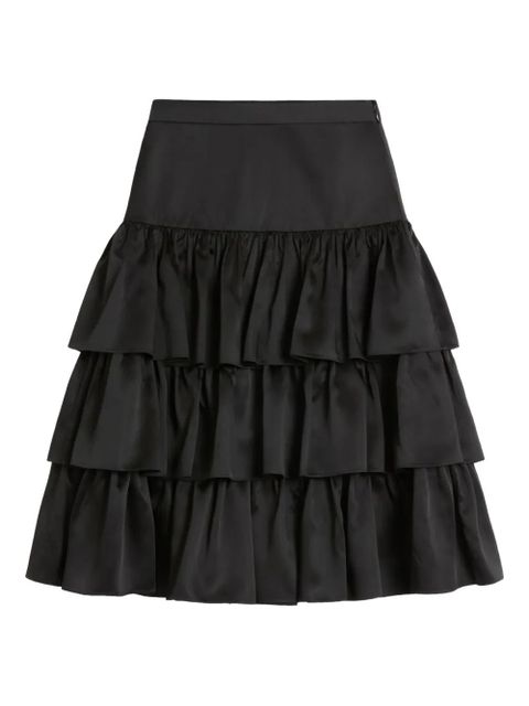 Valentino Garavani ruffled midi skirt - Black