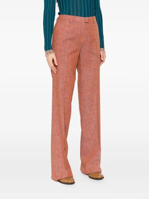 ETRO speckled tweed trousers - Red