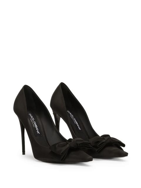 Dolce & Gabbana 105mm bow-detail pumps - Black - zdjęcie produktu nr 2
