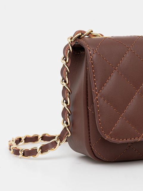 Answear.LAB torebka skórzana kolor brązowy