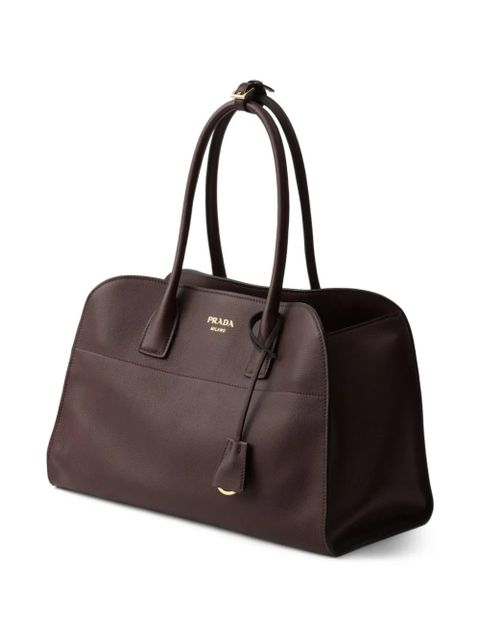 Prada large leather tote bag - Brown