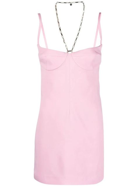 The Attico square-neck backless mini dress - Pink - zdjęcie produktu nr 1