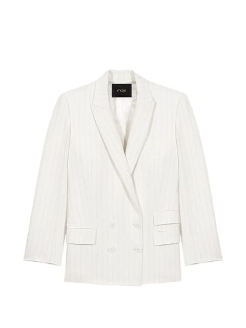 Maje pinstripe double-breasted blazer - White - zdjęcie produktu nr 1