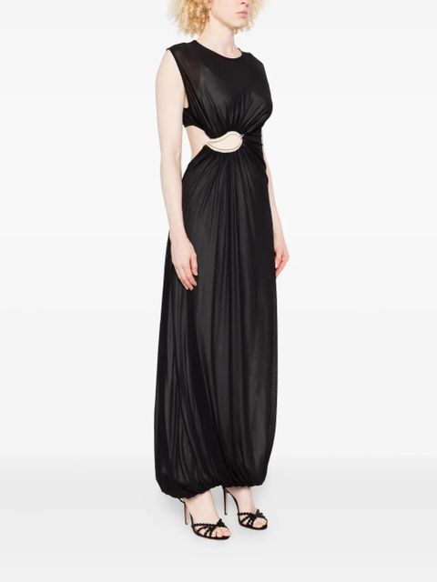 Christopher Esber cut-out draped maxi dress - Black