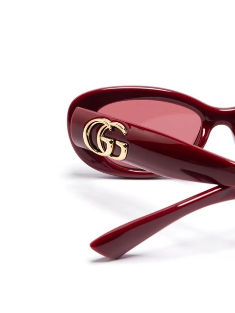 Gucci Eyewear oval-frame sunglasses - Red - zdjęcie produktu nr 2