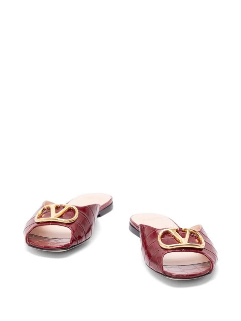 Valentino Garavani Vlogo signature flat sandals - Red - zdjęcie produktu nr 2